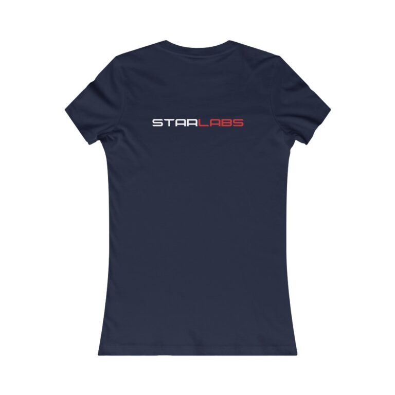 DC Justice League STAR LABS navy-blue women's t-shirt (back)