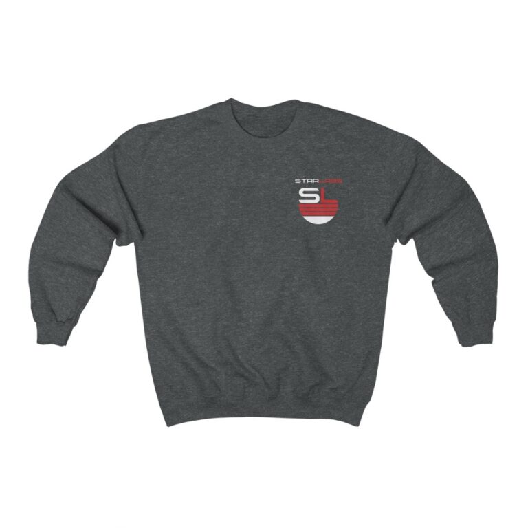 DC Justice League STAR LABS dark-heather unisex sweatshirt (front)
