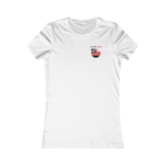 DC Justice League STAR LABS white women's t-shirt (front)