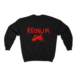 Black unisex sweatshirt - REDRUM/MURDER from 1980 movie "The Shining" by Stanley Kubrick