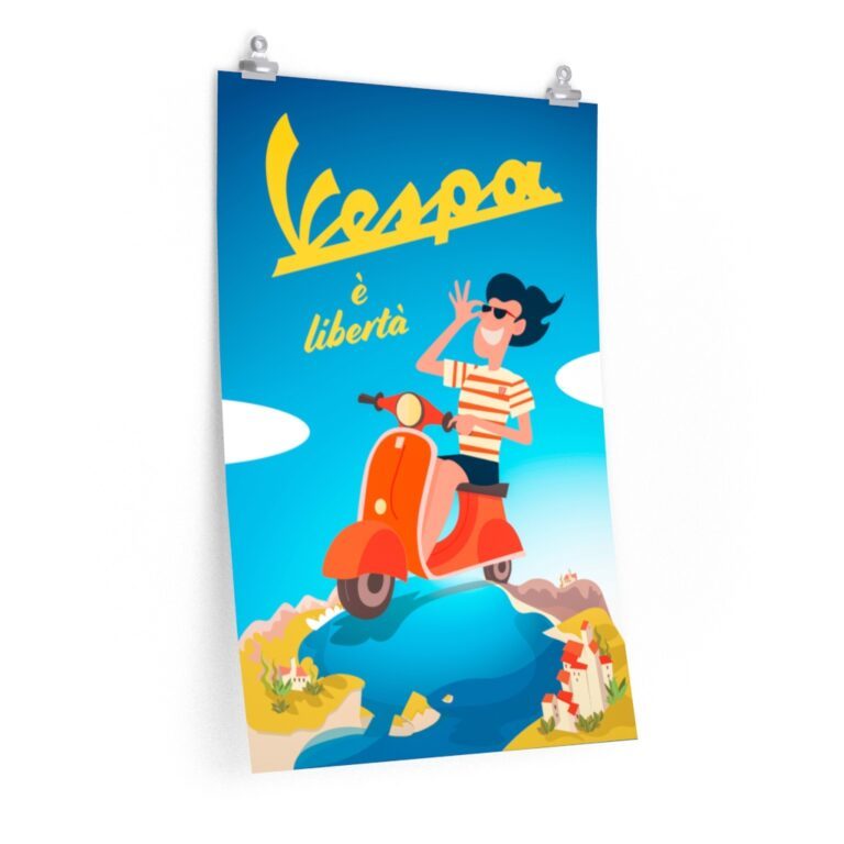 Print of "Vespa È Libertà" Poster Ad from "Luca"