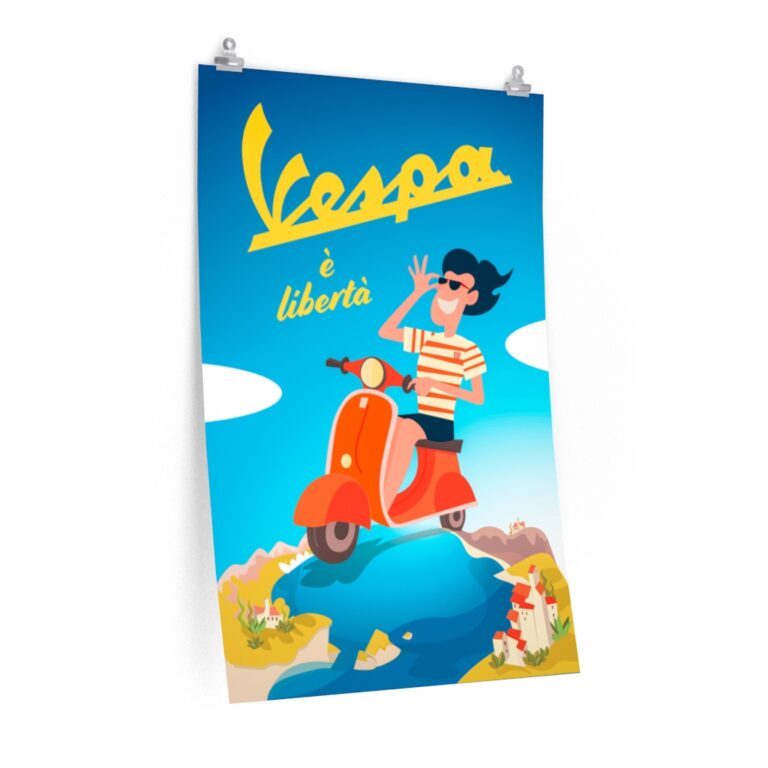 Print of "Vespa È Libertà" Poster Ad from "Luca"