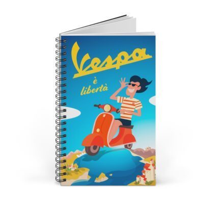 "Vespa È Libertà" Spiral Notebook Journal