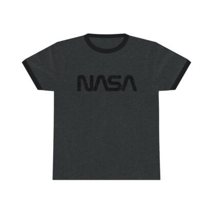 NASA Unisex Ringer T-Shirt (Dark Heather/Black)