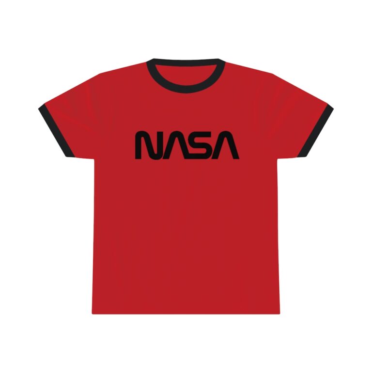 NASA Unisex Ringer T-Shirt (Red/Black)