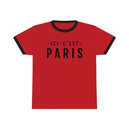 Red "Ici c'est Paris" Unisex Ringer T-Shirt - PSG Messi 30