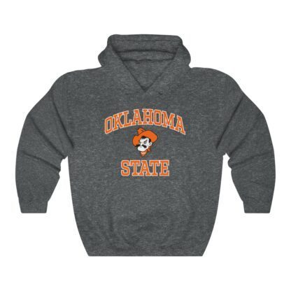 "Oklahoma State" Dark Heather Unisex Hoodie from "Stillwater"