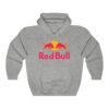 Premium Unisex Hoodie ft. “Red Bull” Logo - Heather-Grey