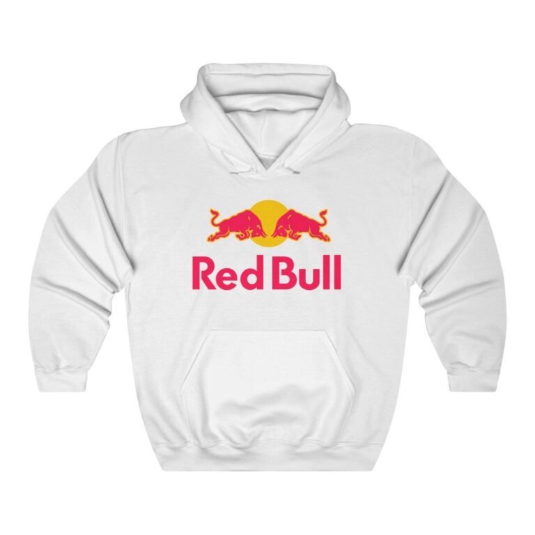 Premium Unisex Hoodie ft. “Red Bull” Logo - White