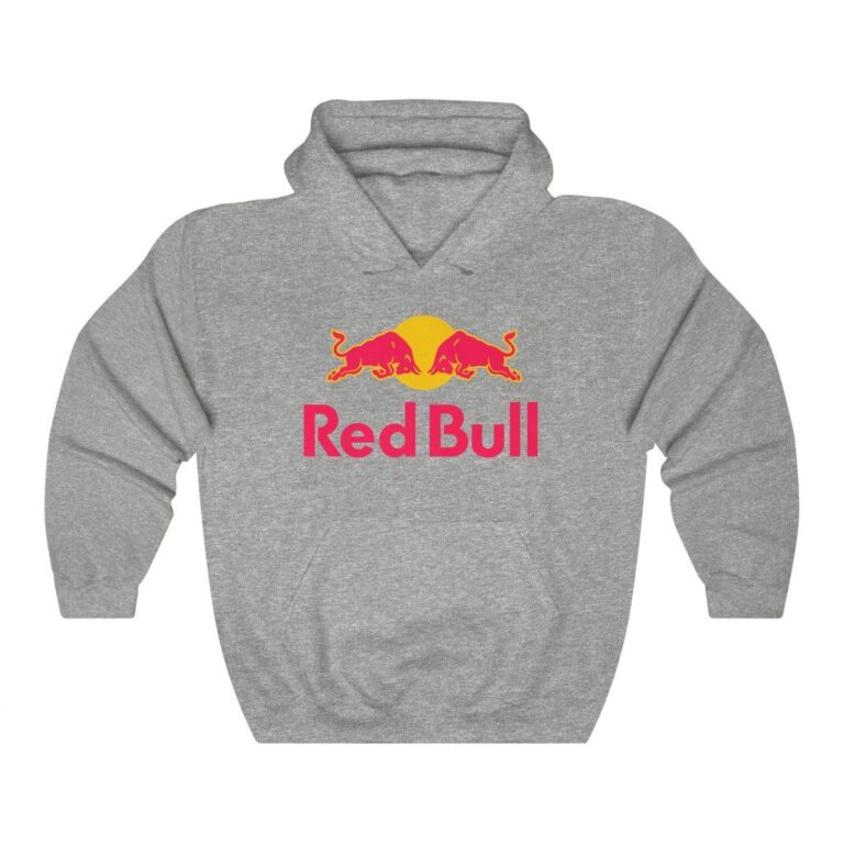 Premium Unisex Hoodie ft. “Red Bull” Logo - Heather-Grey