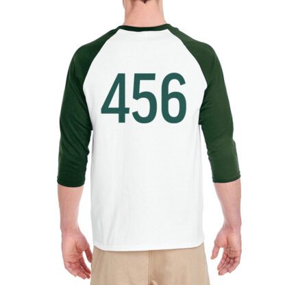 Custom Number Adult Unisex Squid Game Style 3/4 Sleeve T-Shirt