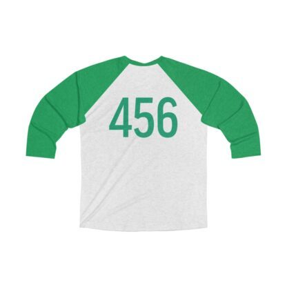 Custom Number Squid Game T-Shirt - Triblend Adult Unisex 3/4 Sleeve