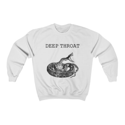 "Deep Throat" Unisex Sweatshirt - White