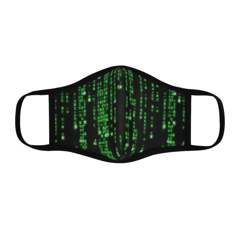 Matrix Code Face Mask from "The Matrix Resurrections"