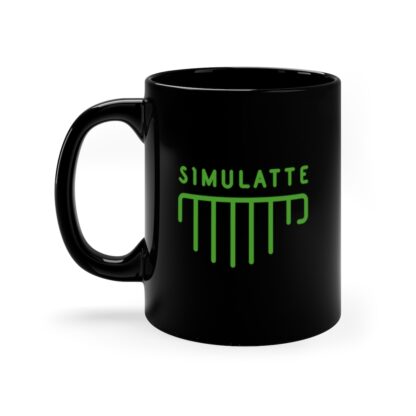 Simulatte black ceramic mug