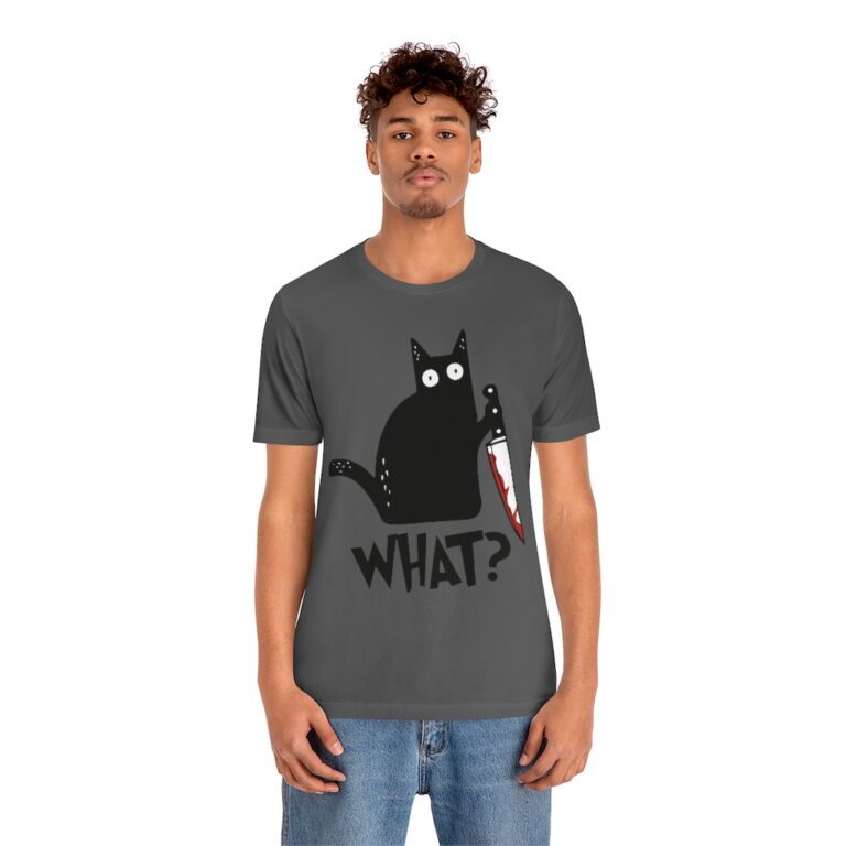 Cat What t-shirt - Gray