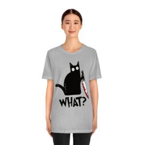 Cat What t-shirt - Athletic Heather