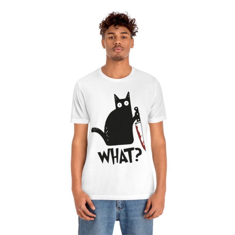 Cat What t-shirt - White