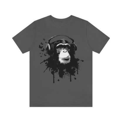 "Monkey with Headphones" Gray T-Shirt