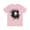 "Monkey with Headphones" Pink T-Shirt
