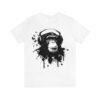 "Monkey with Headphones" White T-Shirt