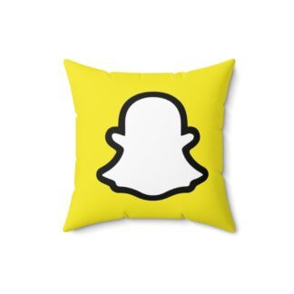 Snapchat Faux Suede Pillow