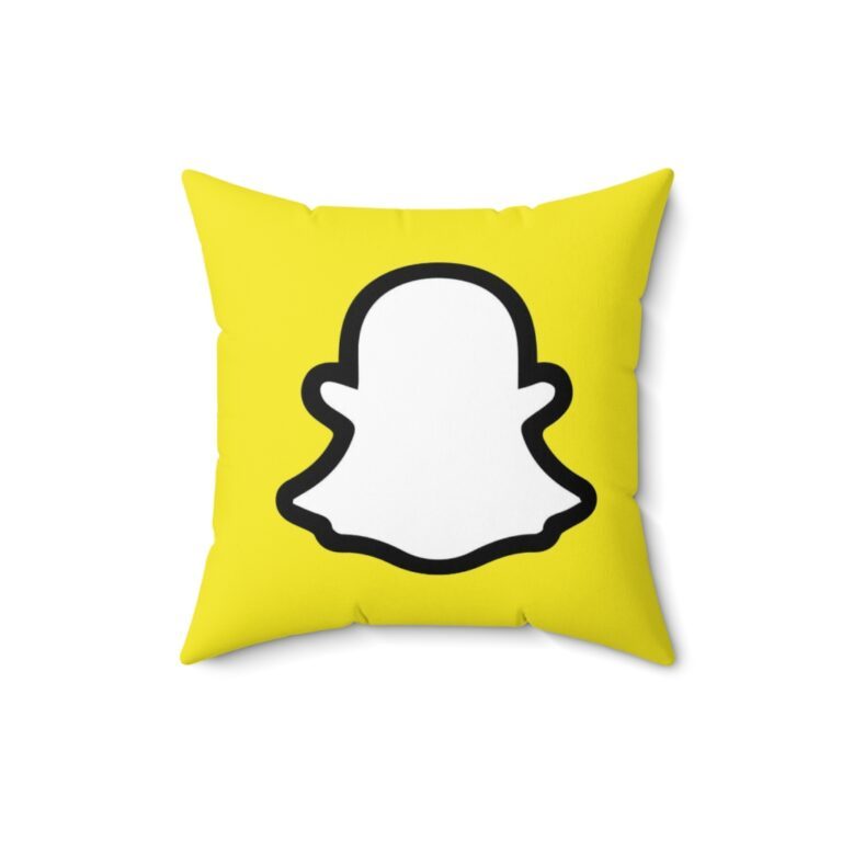 Snapchat Faux Suede Pillow