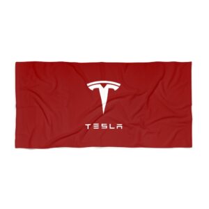 Tesla Bath/Beach Towel - White