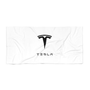 Tesla Bath/Beach Towel - White
