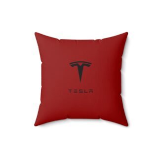 Tesla Faux Suede Pillow - Red