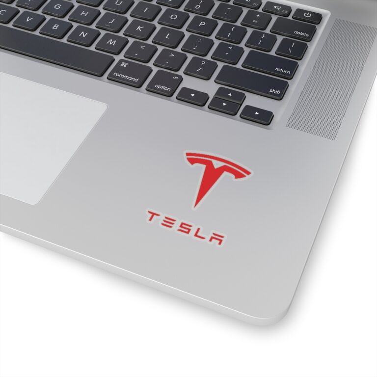 Tesla Logo Sticker - Red - Image 2