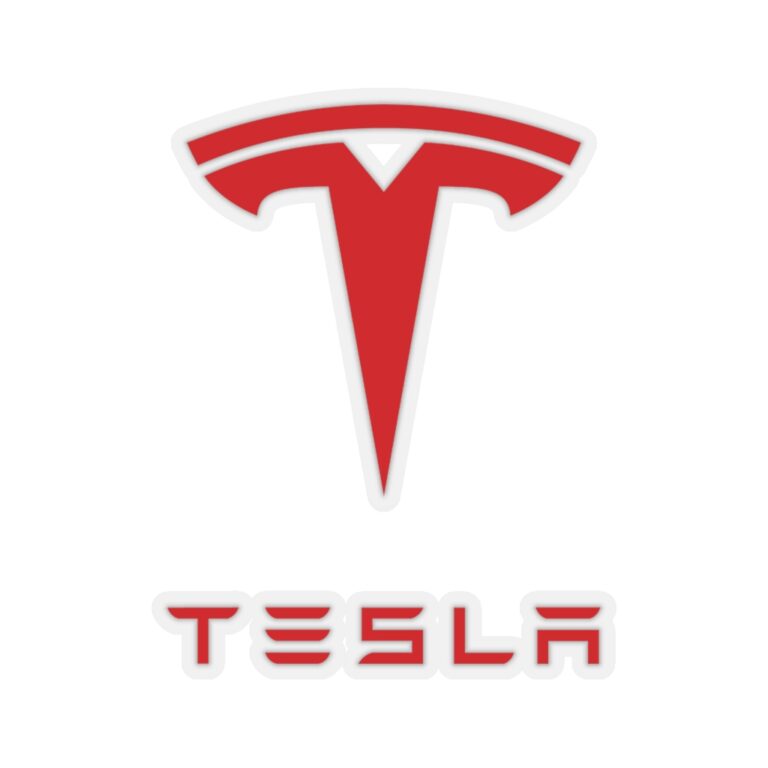 Tesla Logo Sticker - Red