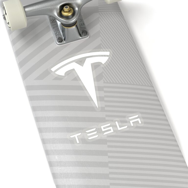 Tesla Logo Sticker - White - Image 5