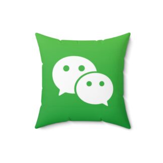 WeChat Faux Suede Pillow