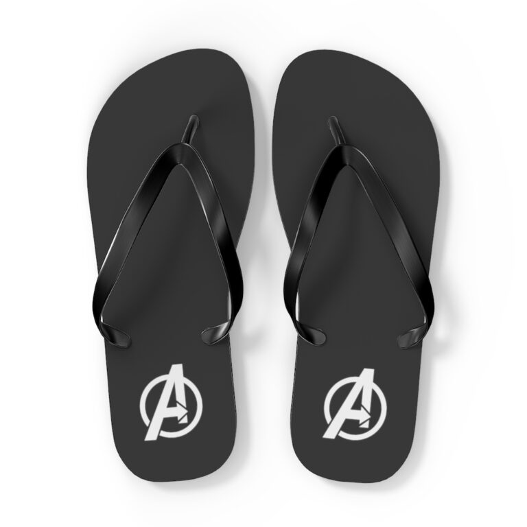 Avengers Logo Flip Flop Sandals - Black