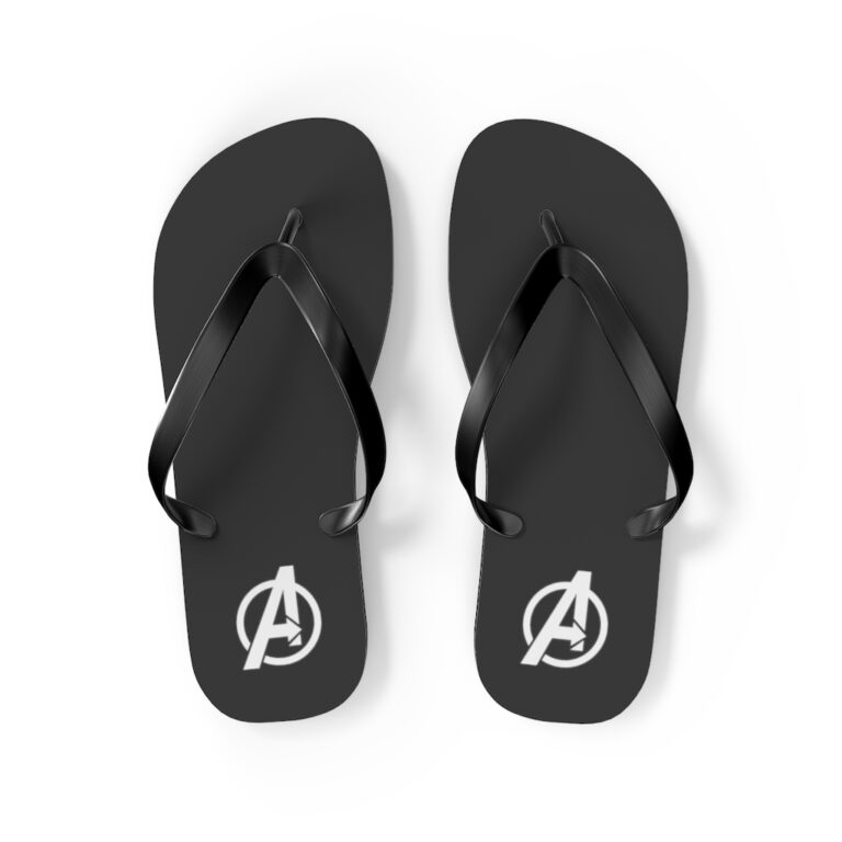 Avengers Logo Flip Flop Sandals - Black
