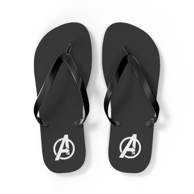 Avengers Logo Flip Flop Sandals - Black