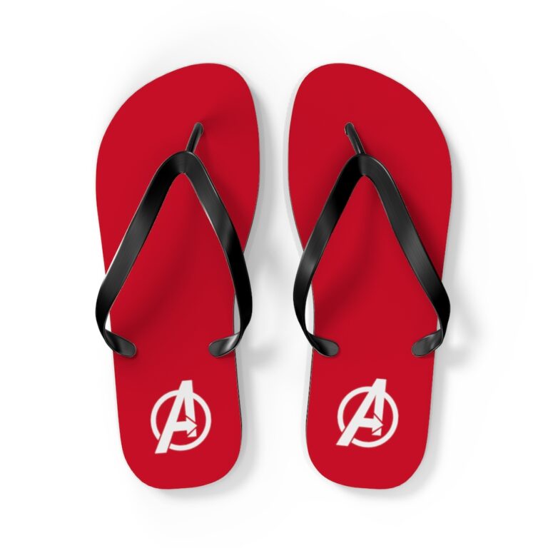 Avengers Logo Flip Flop Sandals - Red