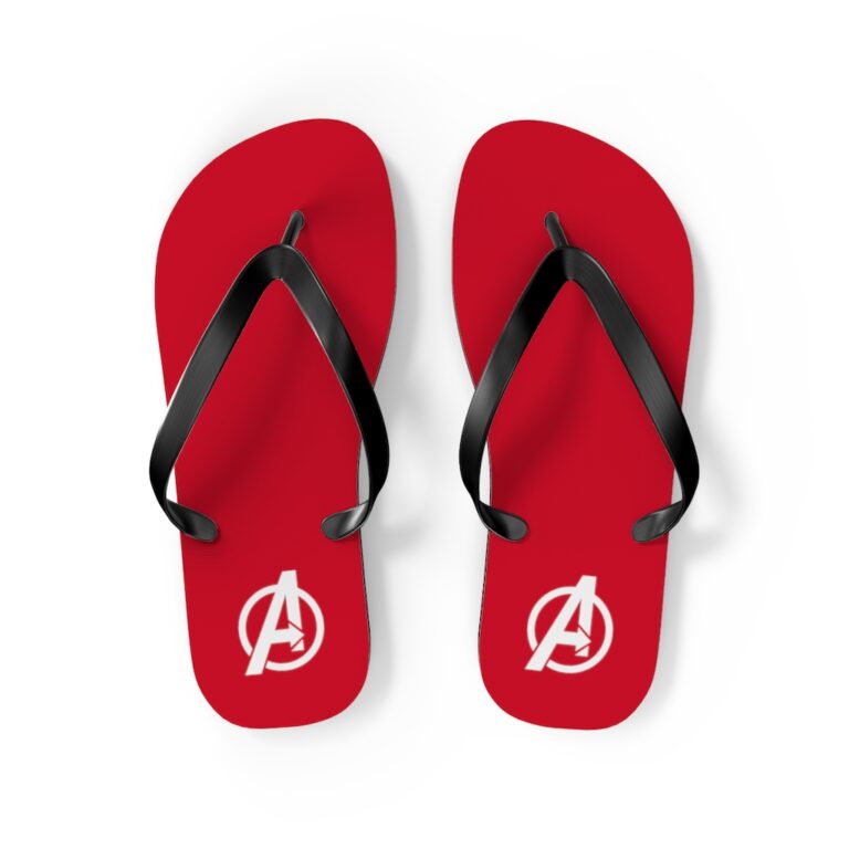 Avengers Logo Flip Flop Sandals - Red
