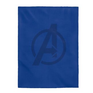 Avengers Logo Plush Blanket - Blue