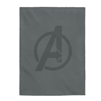 Avengers Logo Plush Blanket - Gray