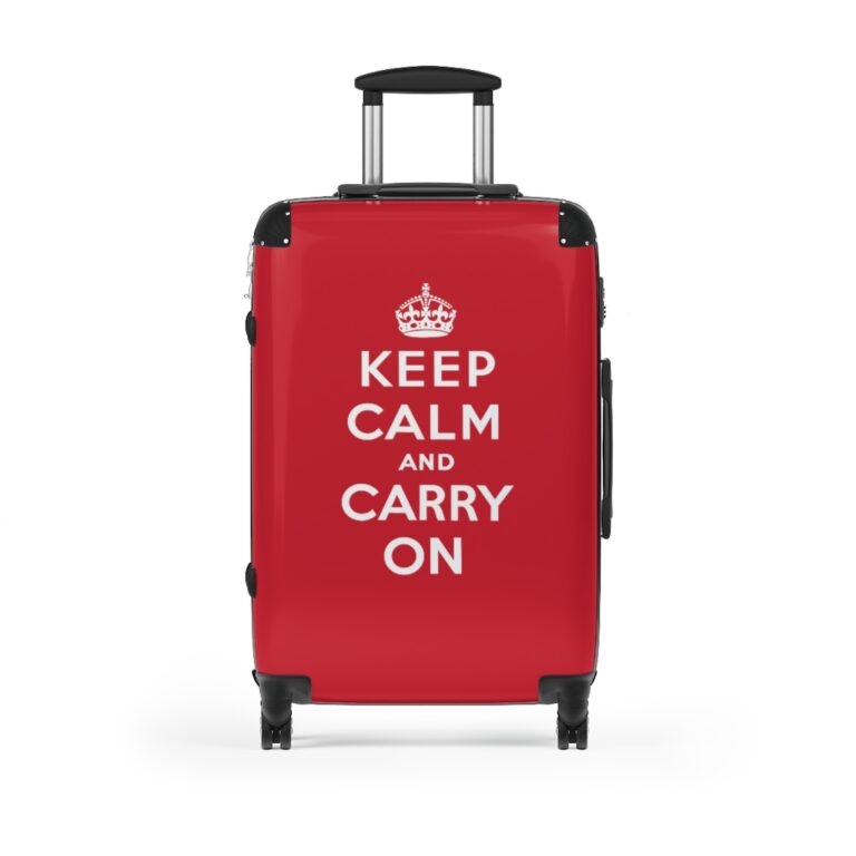 "Keep Calm and Carry On" Luggage Wheeled Suitcase