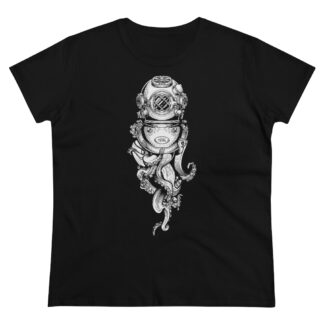 Octopus in Scuba Diving Mask Women's T-Shirt