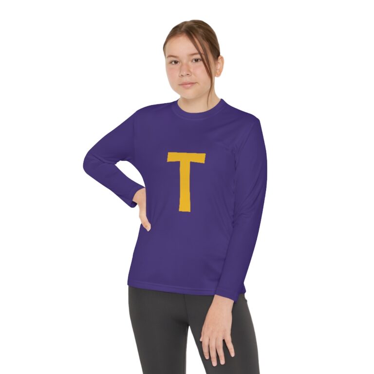 Purple "T" Kids Long-sleeve of Tolkien Black