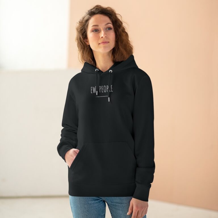 "Ew, People" Organic Unisex Hooded Sweatshirt