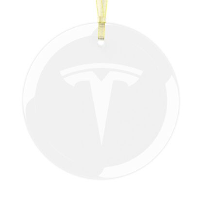 Glass Ornament ft. Tesla Logo