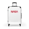 White NASA Luggage Wheeled Suitcase