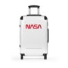 White NASA Luggage Wheeled Suitcase