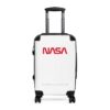 White NASA Luggage Wheeled Suitcase
