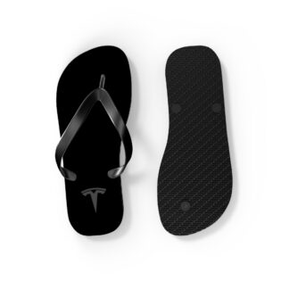 Black Tesla Flip Flops